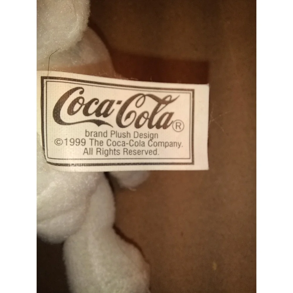 1999 Coca-Cola Stuff Toy Animal Plush Polar Bear Advertisement